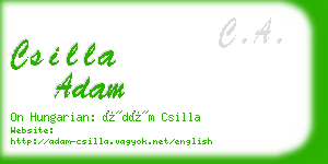 csilla adam business card